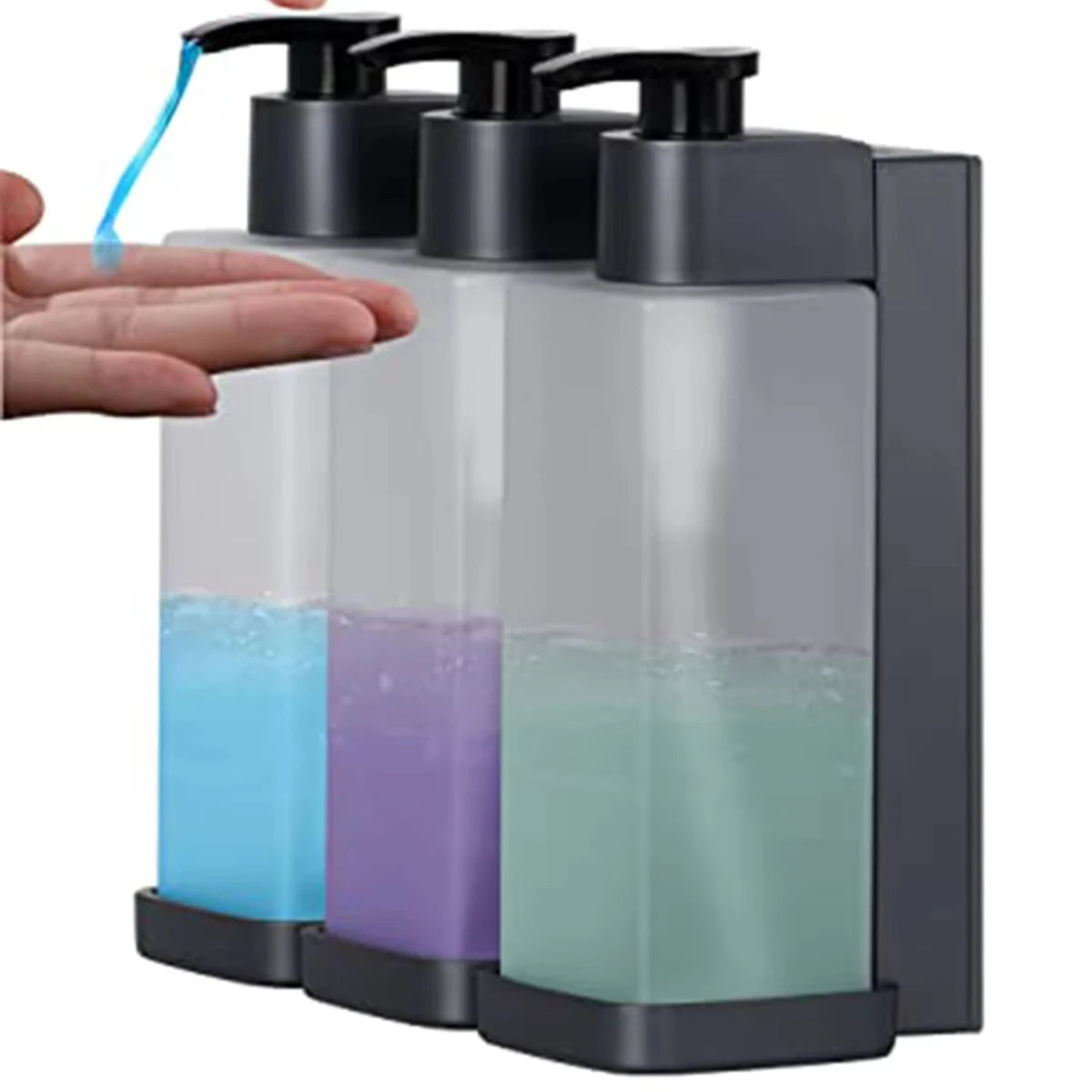 300ML Ceramic Modern Liquid Soap Shower Gel Hand Wash Dish Soap Container Kitchen Bathroom Wall Mount Countertop