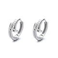 Simple Ear Rings Thick Sterling Silver 925 Hoop Earrings Wholesale