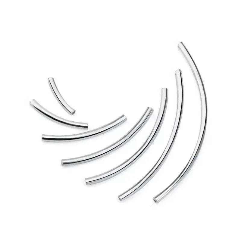 GP Hollow Tubes 925 Sterling Silver Hollow Tube DIY Jewelry Bracelet Accessories Silver 925 Tubes for Permanent Jewelry Chains