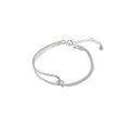 New Fashion Jewelry Beautiful Silver Chain Bangle Simple Personality Sweet Bracelet Women