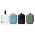 Ready to Ship Green Brown Black Branded Custom Square Empty 50ml Perfume Bottle with Cap