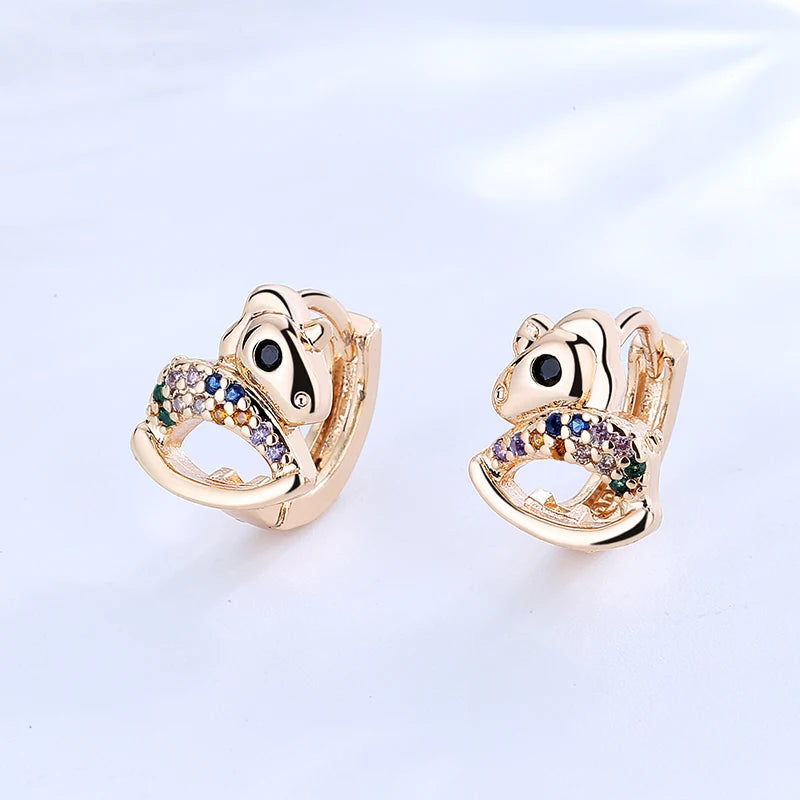 Artificial Jewellery Manufacturers in China Joyeria-por-mayor 18k Plating Cubic Zirconia Huggie Hoop Earrings