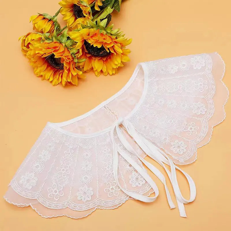 Wholesale Embroidered Lace Detachable Collar Vintage Floral Mesh False Collar for Women & Children Clothing Dresses & Sweaters