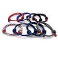 Braided Nauticals Strand Bracelet Parachute Cord Rope Bracelet Thick Navy Unisex Trendy Gift