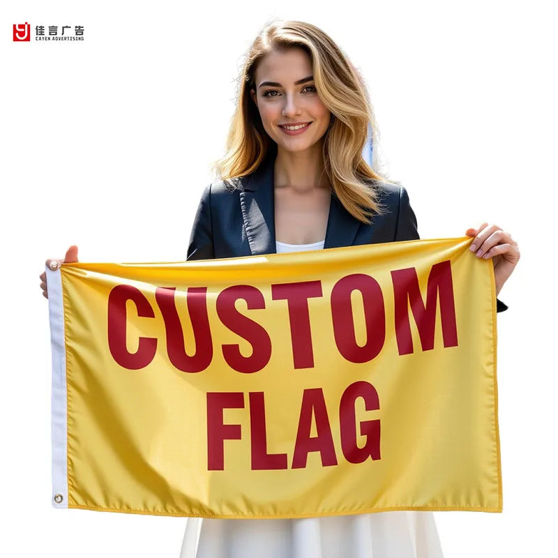 Cheap High Quality Printed 100D Polyester Any Size Campaign Advertising Dropshipping Custom Flag with Logo Custom Print Banner