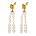 High Quality Freshwater Pearl Earrings Trendy Stainless Steel Friendship Jewelry with Gold Plating for Weddings or Gifts
