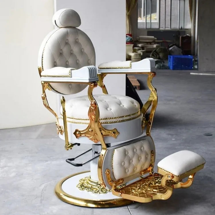 Kisen Salon Furniture Barbershop Seat Wholesale Hair Salon Styling Wood Chair Hydraulic Pump Stylist Used Barber Chairs for Sale