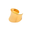 Popular Punk Jewelry Width Blank Stainless Steel Irregular Rings Waterproof Gold Plated Stocks Selling Fashion Lady Rings