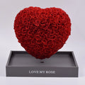 HFlora Preserved Rose Heart Shape Acrylic Gift Box Handmade Long Lasting 3-5 Years Mother's Day Valentine's Day Christmas