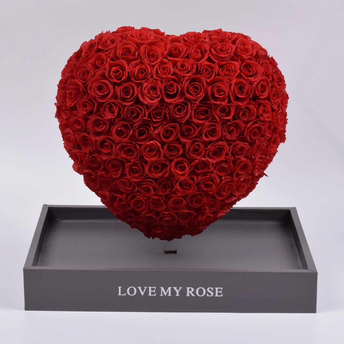 HFlora Preserved Rose Heart Shape Acrylic Gift Box Handmade Long Lasting 3-5 Years Mother's Day Valentine's Day Christmas