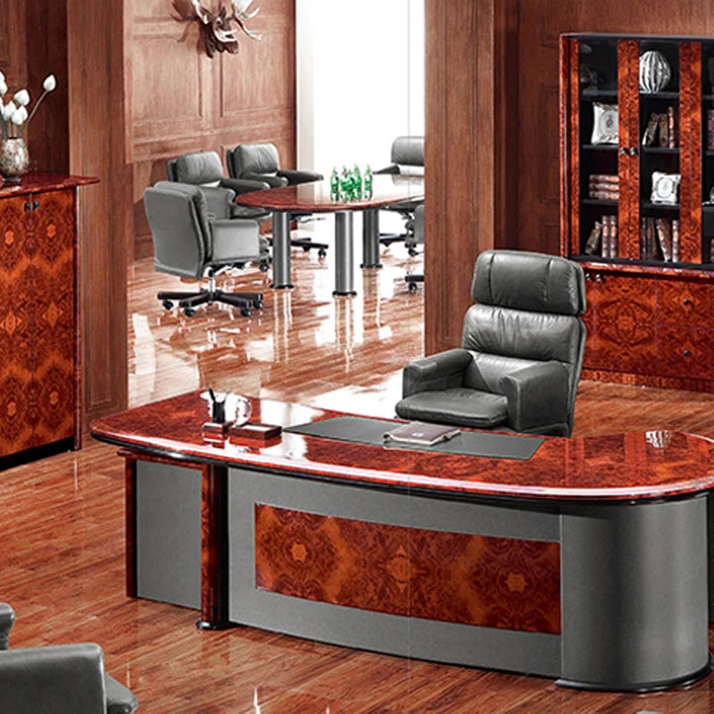 Modern Office L-Shaped Boss Desk Large Office Table Executive CEO Desk