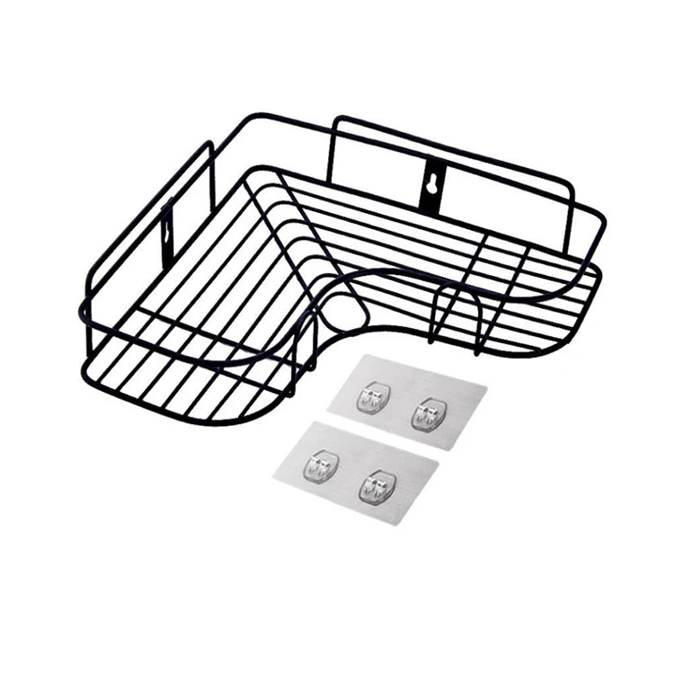 Bathroom Shelf Shampoo Holder Iron Shower Shelves Corner Wall Mounted Storage Basket Punch-Free Home Organizer Bath Accessories