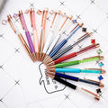 Novelty Custom Logo Metal Pen Promotion  Metal Ballpoint Pen With Four Leaf Clover Crystal Pendant