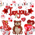New Valentine's Day Cuddle Bear Foil Balloons Party Decorations