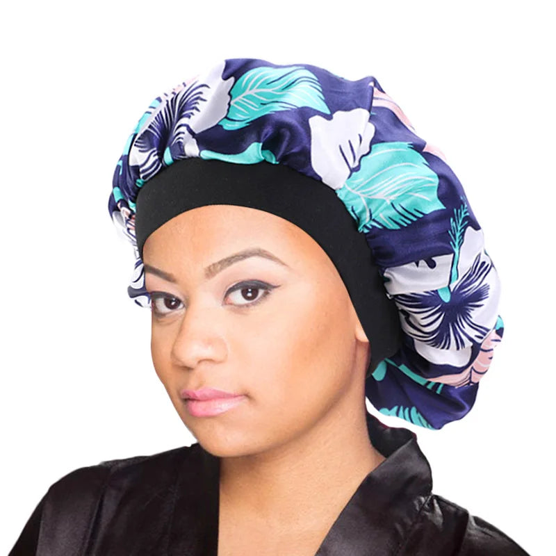 New Silky Satin Bonnet Wave Cap Sleep Hat Cosmeetic Cap Small Wholesale Turban