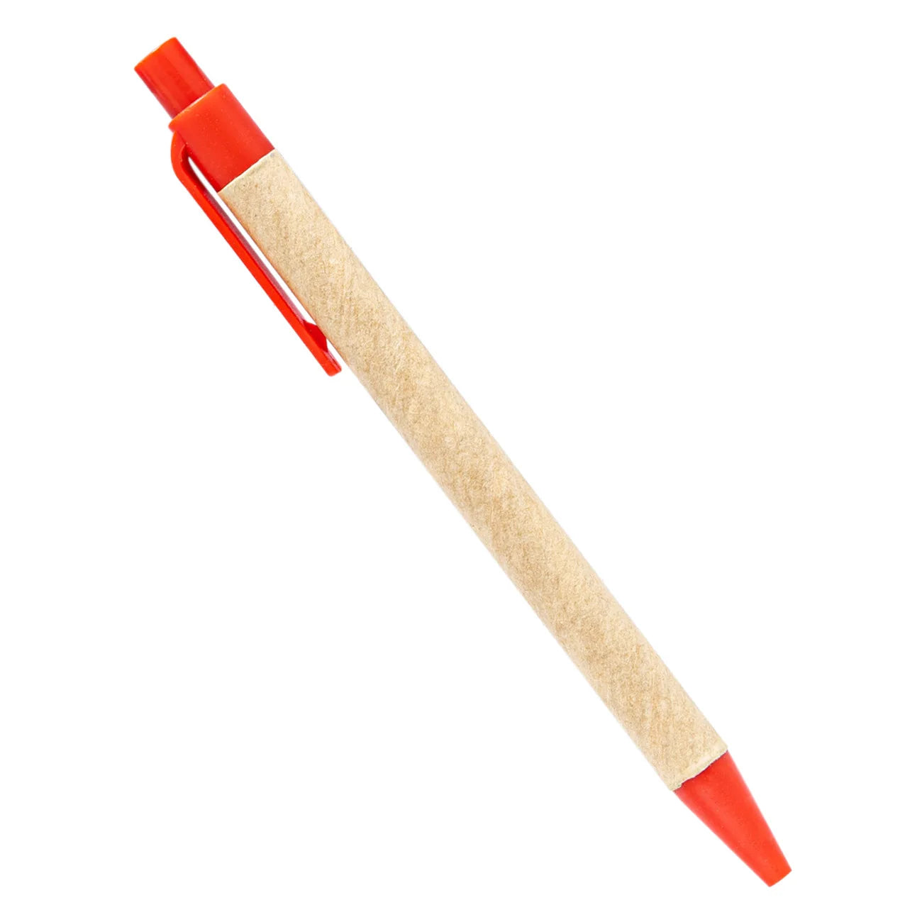 Promotional Eco-Friendly Recycled Kraft Paper Ballpoint Pen with Custom Logo 4 Color Printing for Welcome Gifts