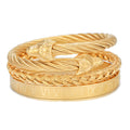 Newest Custom Chunky Gold Bracelet Stainless Steel Wolf Split Ring for Bracelets Jewelry