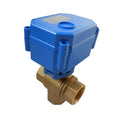 12v 3way Motorized Ball Valve 1/2 Inch 1/2" Dn15 3/4 Inch Dn20 220v 110v Mini Brass 3 Way Motorized Ball Valve