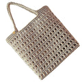 Wholesale Custom Large Capacity Ladies Crochet Beach Bag Handmade Two Handles Open Customized Logo Ladies Female Hand Bags