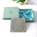 Free Sample Gorgeous Silver Mirror Acrylic Wedding Invitation Card with Velvet Box Set with Custom Logo and Monogram