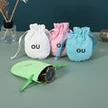 Custom Logo London Microfiber Velvet Necklace and Earrings Jewelry Pouch Microfiber Jewellery Container