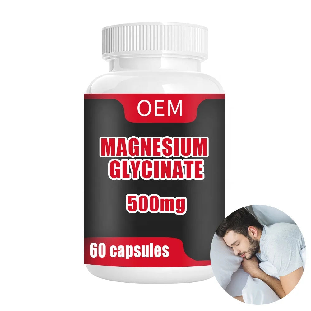 Faitury OEM 30% Magnesium Glycinate Supplement Magnesium Glycinate Powder 500mg Magnesium Glycinate Capsules