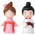 3D Miniature Doll Mini Han Chinese Clothing Couples Figurines Home Decor Car Accessories