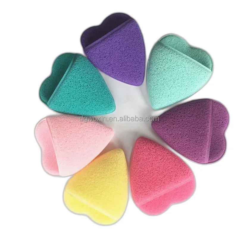 Woxin Latest Wholesale High Water Absorption Facial Puff Gloves Soft Exfoliating Makeup Remover Pads Washable Latex Sponge