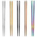 1 Pair Stainless Steel Chopsticks Metal Chop Sticks Tableware Silver Gold Multicolor Wedding Party Festival Supplies