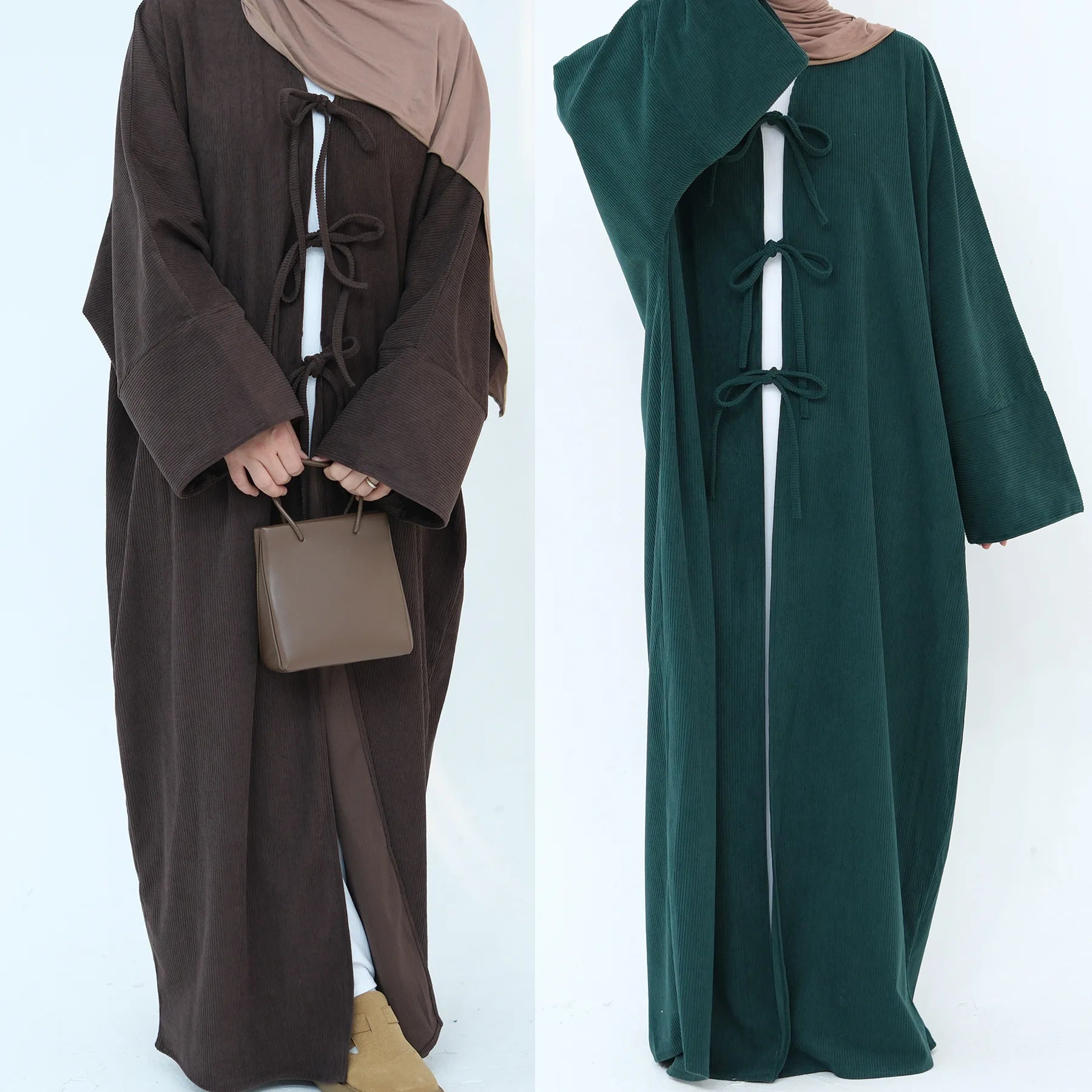 EID  Ramadan Fashion Arabic Black  Kimono  Abaya Muslim Dresses Dubai Islamic Clothing