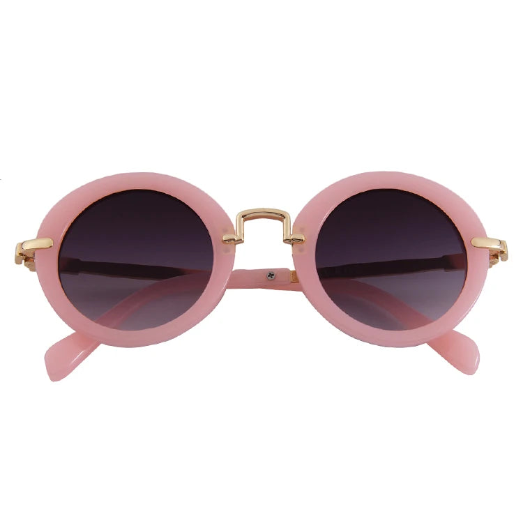 2025 Wholesale Cheap Price Fashion Cute Custom Logo Name Sun Glasses Kid Round Girls Sunglasses