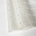 Harvest 100% Organic Cotton Voile Eyelet Stripe Embroidery Lace Fabric for Women and Girls MegaBDM