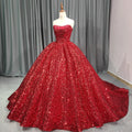 Jancember 6663 Bling Sequins Strapless Party Ball Gown Women's Evening Dresses