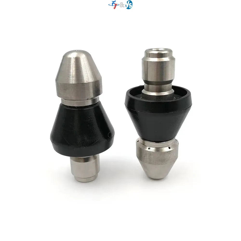 YS 1 Front Jet and 6 Rear Jets Sewer Drain Tube Cleaning Nozzle Penetrator Jet Nozzle High Pressure Nozzle
