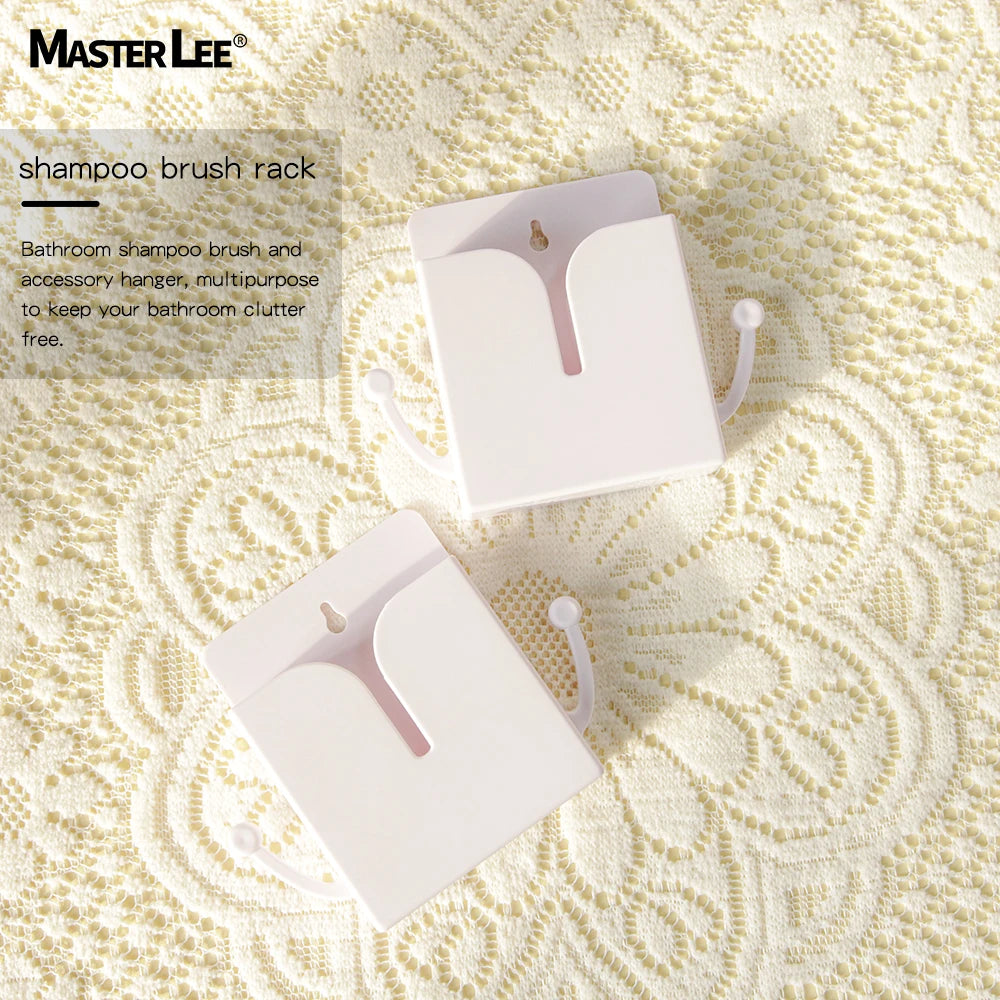 Masterlee Shampoo Brush Holder hang on the Wall Shower Room Tool Holster Soap Scalp Brush Plastic Holder