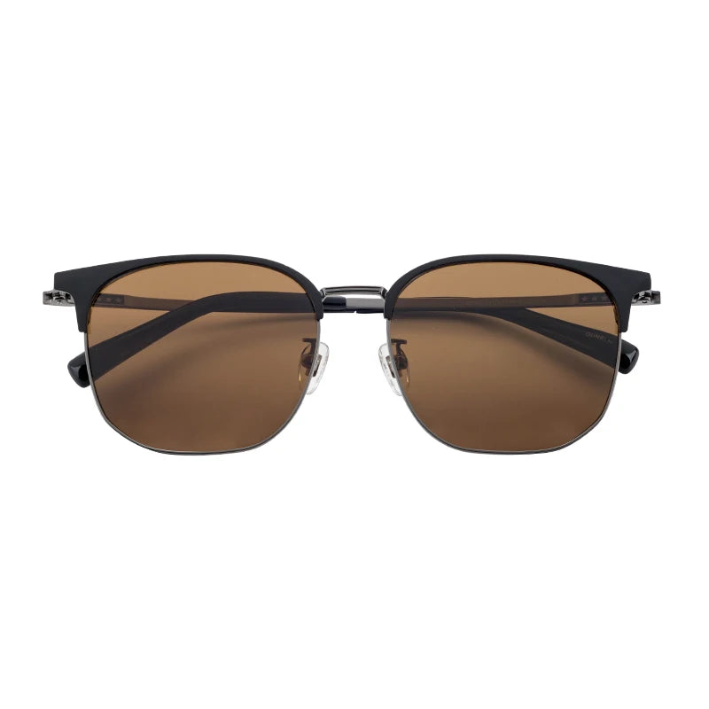 Trendy Vintage Women's Sunglasses with Custom Logo Square Titanium Frame Gold Polarized Lenses Sun Glasses by Titanium