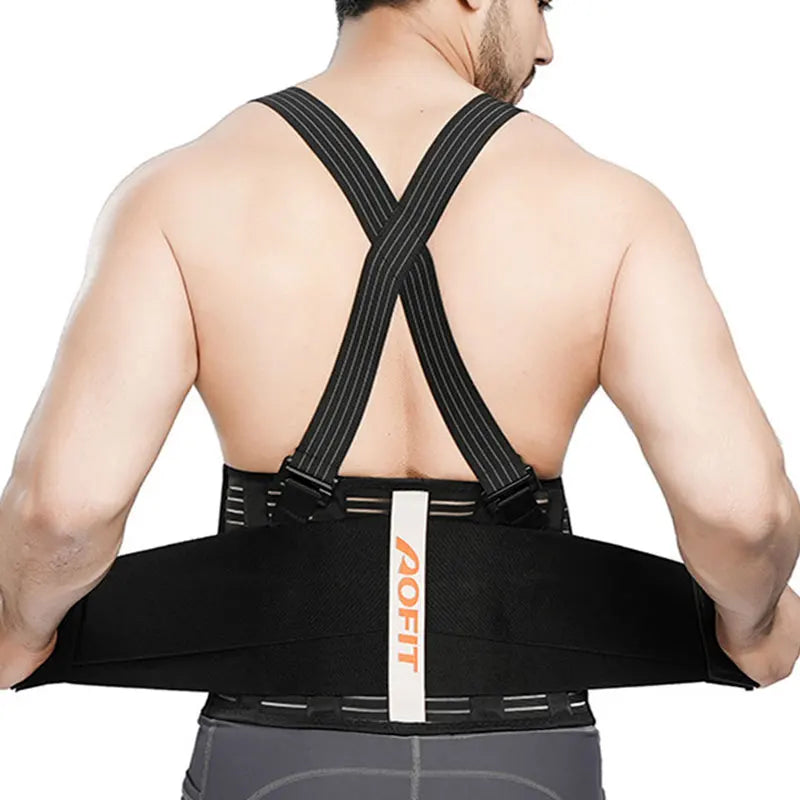 Adjustable Elastic Shoulder Straps Working Safety Girdle Waist Pain Back Brace Lower Lumbar Support Belt