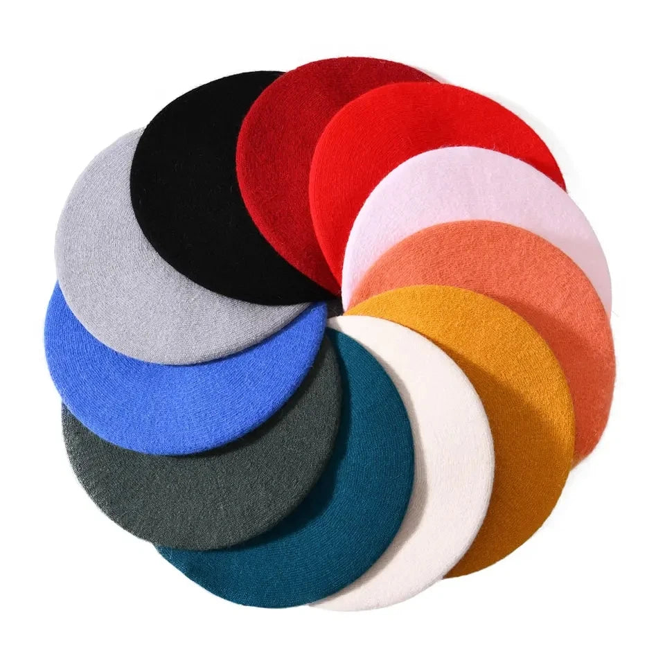 Good Quality Wholesale 100% Wool Material Women's Berets for Autumn and Winter Suitable for Daily Wear