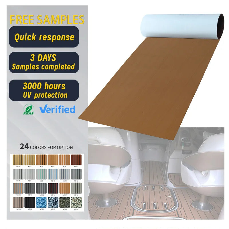 2024 YEAR Boat Flooring Marine Decking With Adhesive UV Protection