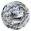50PCS Industrial style creative ship equipment for fan gift battleship cool warship sticker