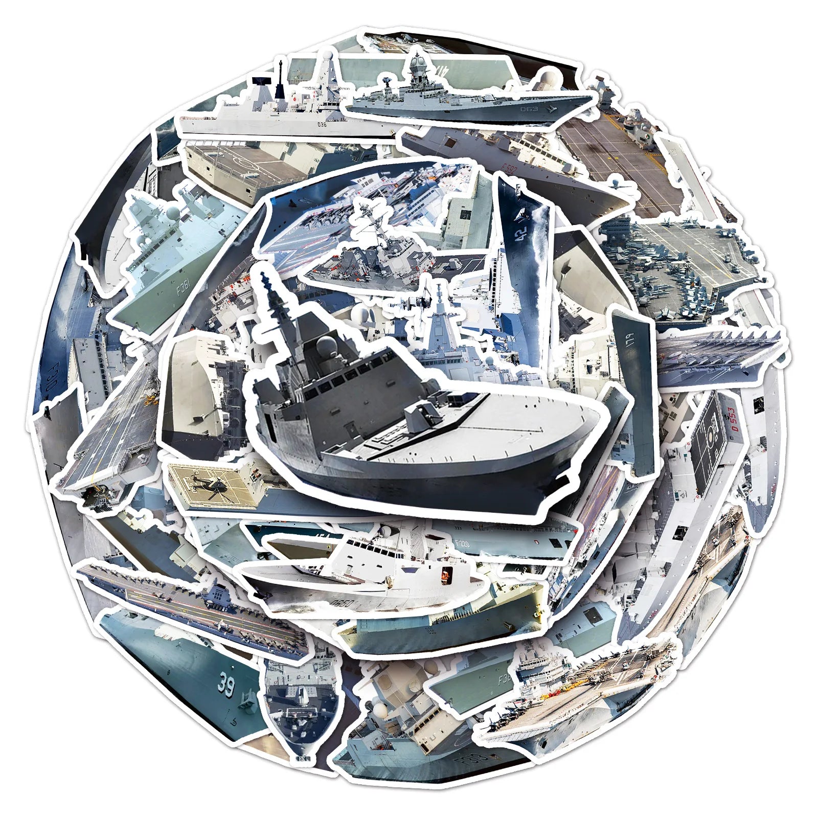 50PCS Industrial style creative ship equipment for fan gift battleship cool warship sticker