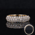 Starsgem 14k Gold Ring Round Brilliant Cut Luxury Wedding Ring Lab Grown Diamond Jewelry