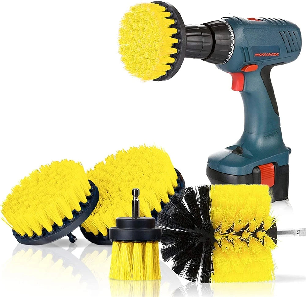 PP Material Drill Power Scrubber Cleaning Kit Auto Power Brush Scrub Pads for Cleaning Pool Tile Bathtub Ceramic Marble