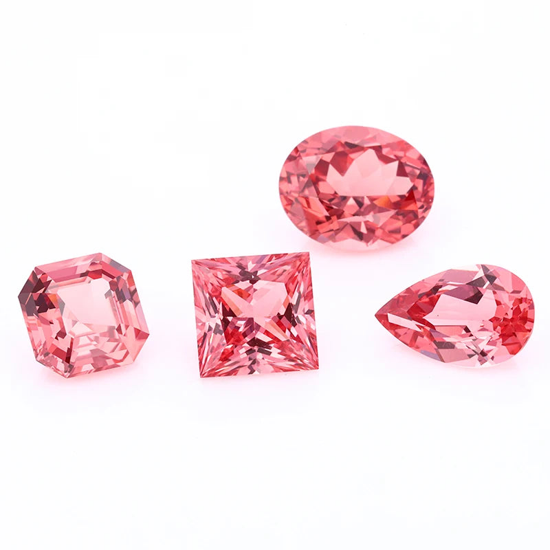 Starsgem Hot Sale Sapphire Fancy Cut Padparadscha Lab Grown Gemstones 4*6mm/5*7mm/7*9mm/8*10mm for Jewelry Making