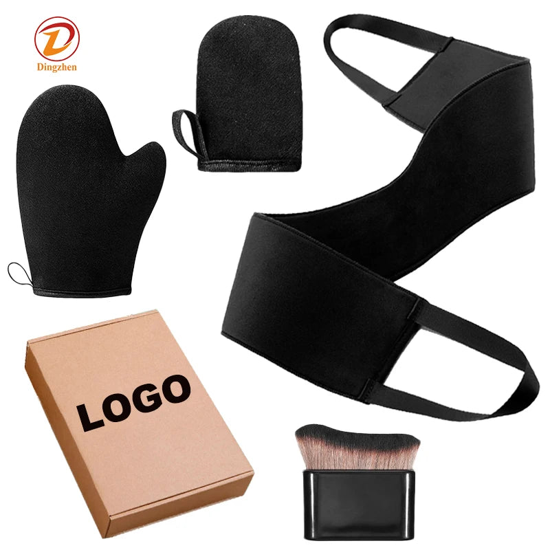 Hot Selling High Quality Tanning Applicator Mitts Velour Applicator Mitt Sunless Self-Tan Velvet Viscose Exfoliating Glove Set