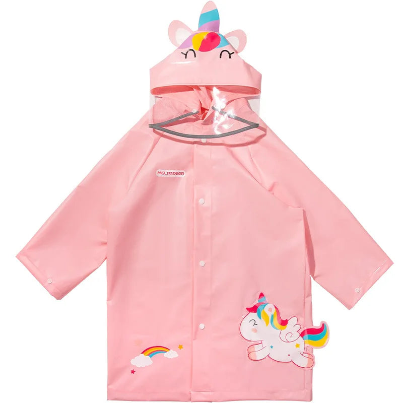 Cute Cartoon for Poncho Raincoat for Kids Portable EVA Material Thickened for Outdoor Activities Like Hiking Wholesale for Girls