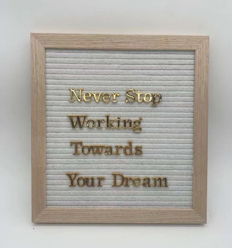 Letter Board Letters 10x10inch Changeable Felt Letter Board with Wooden Frame for Home Decor
