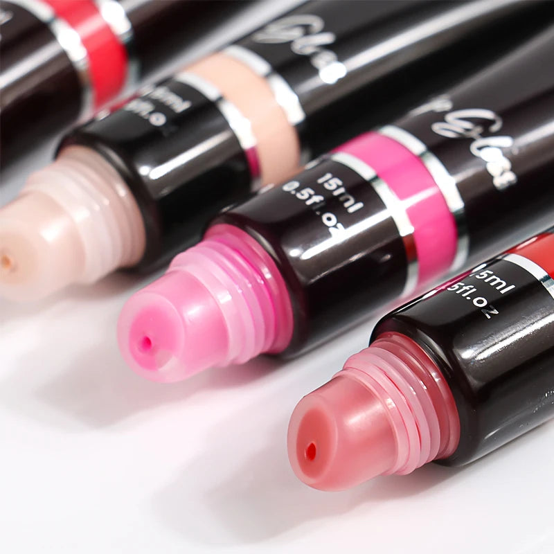 Free Samples Makeup Lip Gloss Squeeze Tube Glossy Lip Gloss  Wholesale Private Label Lip Gloss