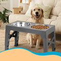 Stainless Steel Elevated Double Dog Bowl Table Adjustable Height Insulated Non Slip Raised Food Water Elevated Pet Dog Bowl
