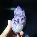 Purple Crystal Gemstone Amethyst Skeletal Quartz Crystal Cluster Polished Fashion Trend Home Decoration Souvenir Mascot Gift Box